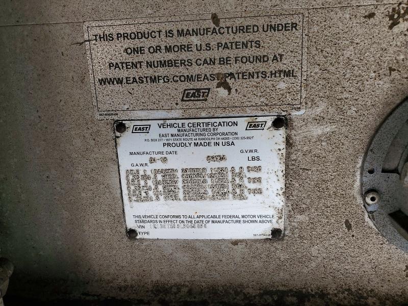 2020 East Manufacturing End Dump Trailer