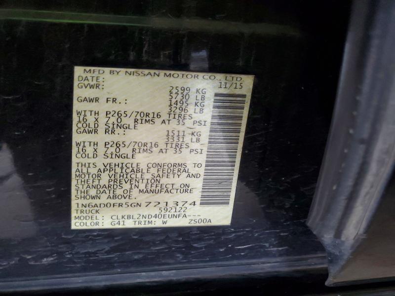 2016 Nissan Frontier SV