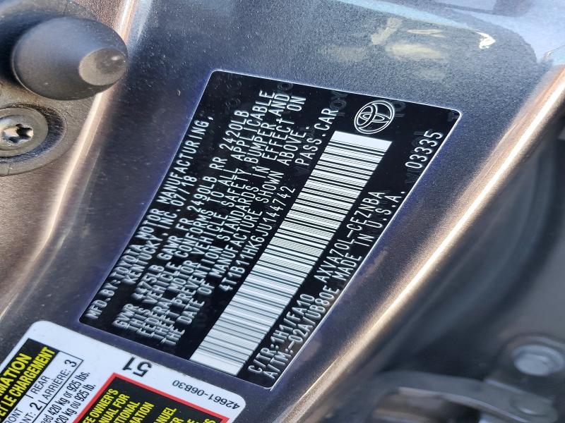 2018 Toyota Camry le