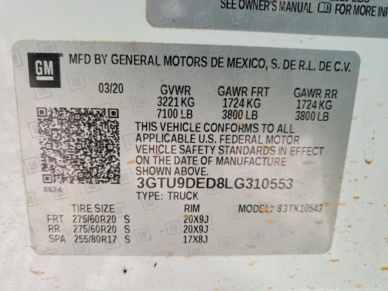 2020 GMC Sierra K1500 SLT