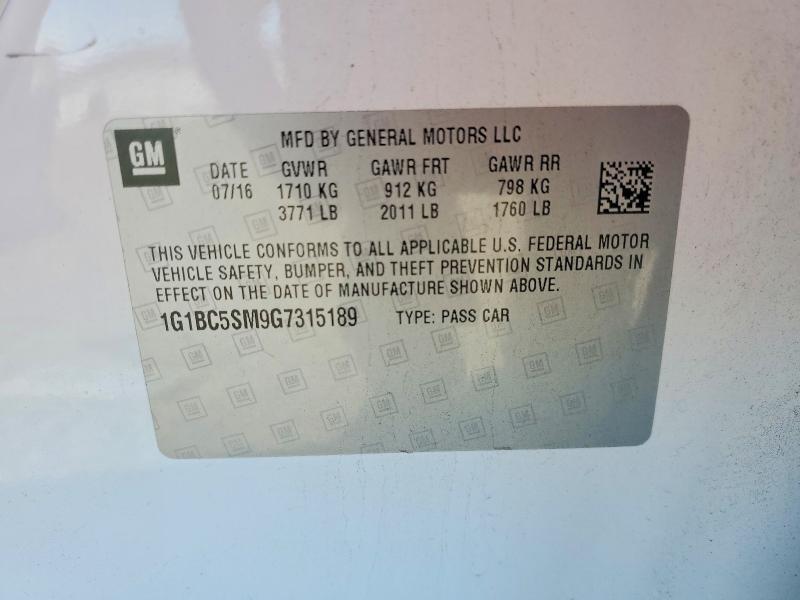 2016 Chevrolet Cruze ls