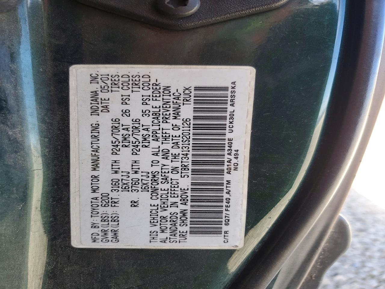 2001 Toyota Tundra SR5