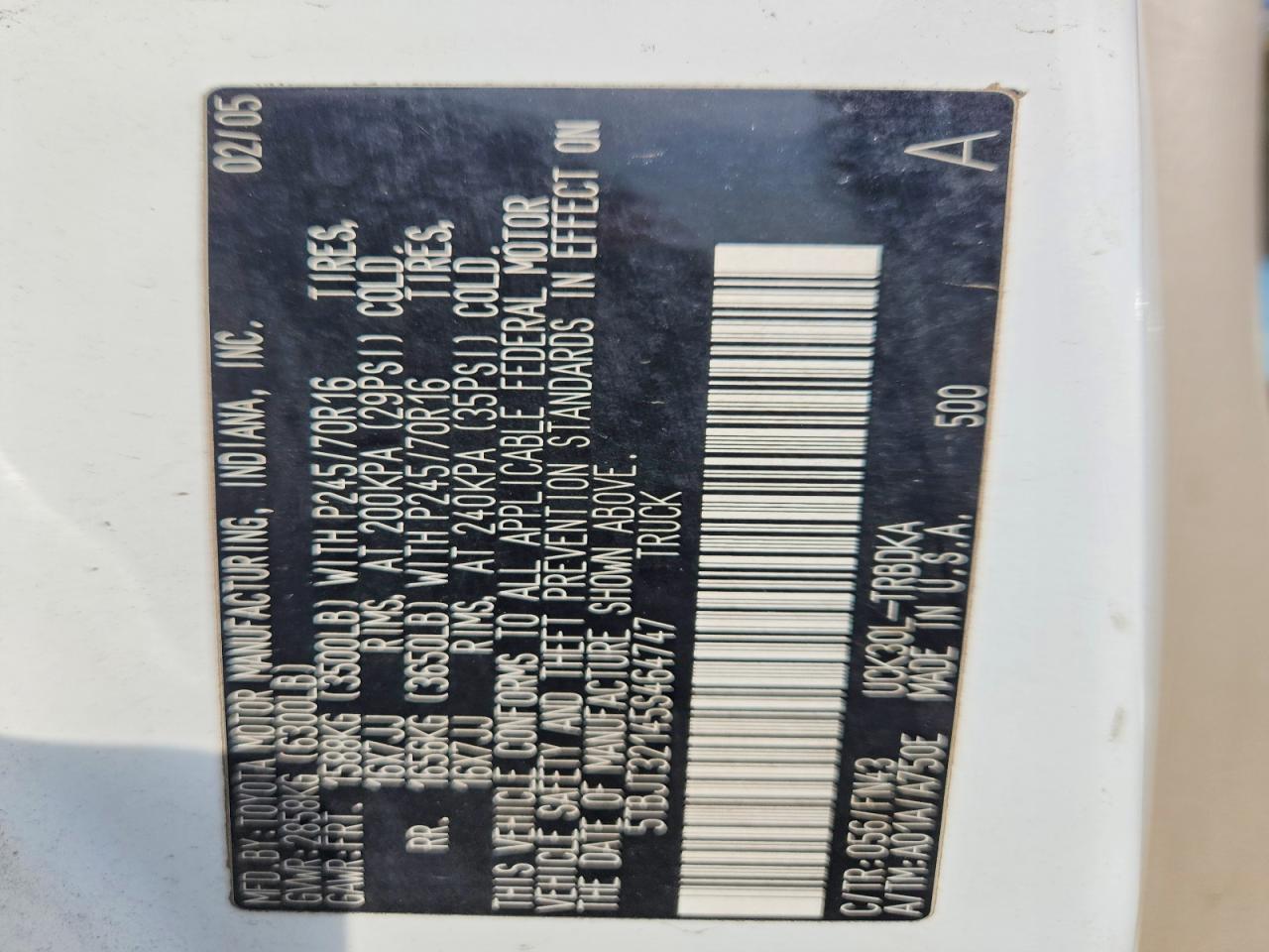 2005 Toyota Tundra Base