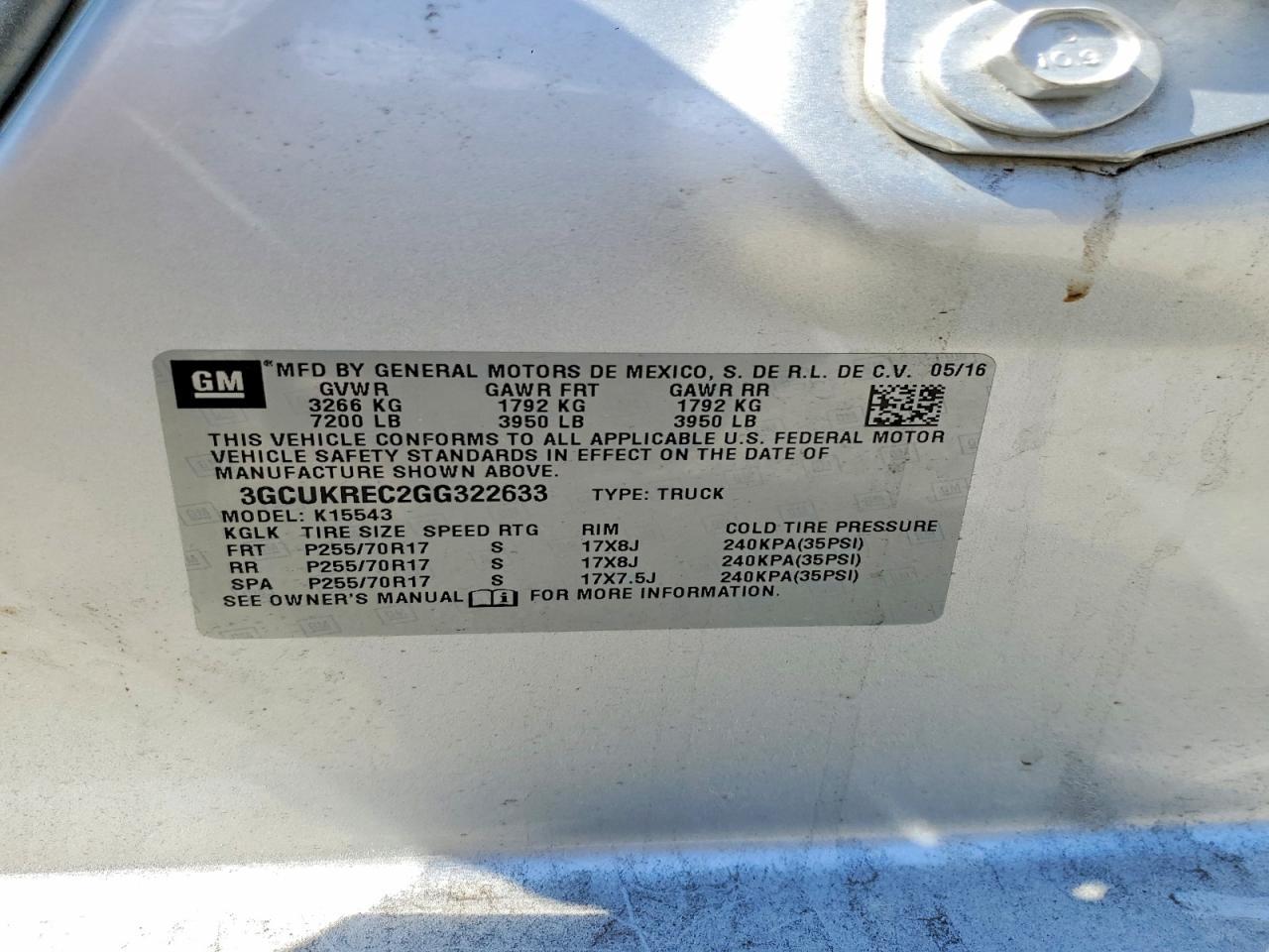 2016 Chevrolet Silverado K1500 LT