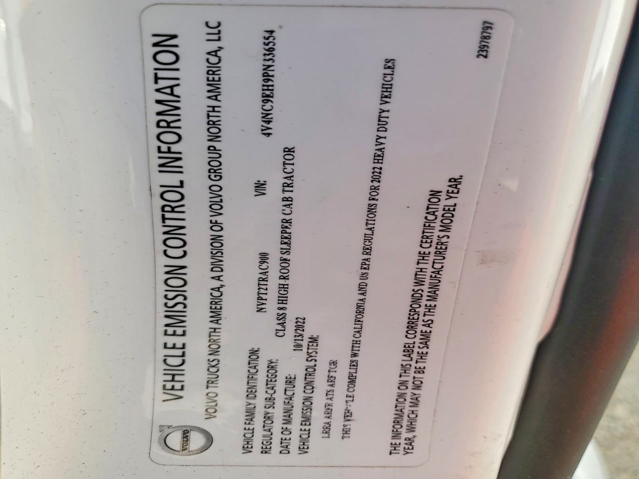 2023 Volv O VNL Semi Truck