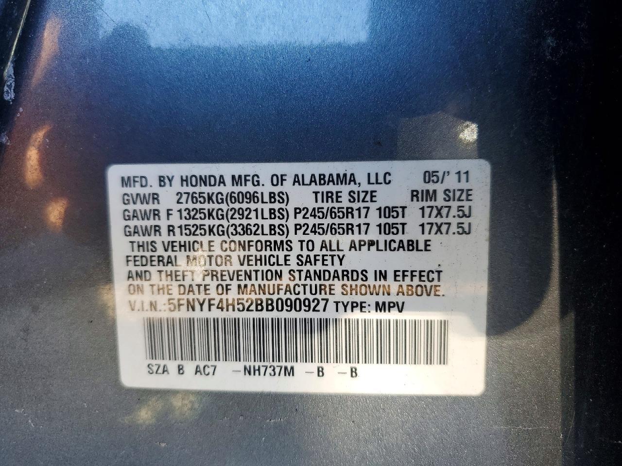 2011 Honda Pilot exl