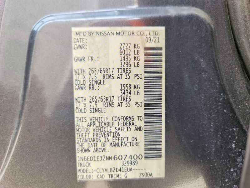 2022 Nissan Frontier SV