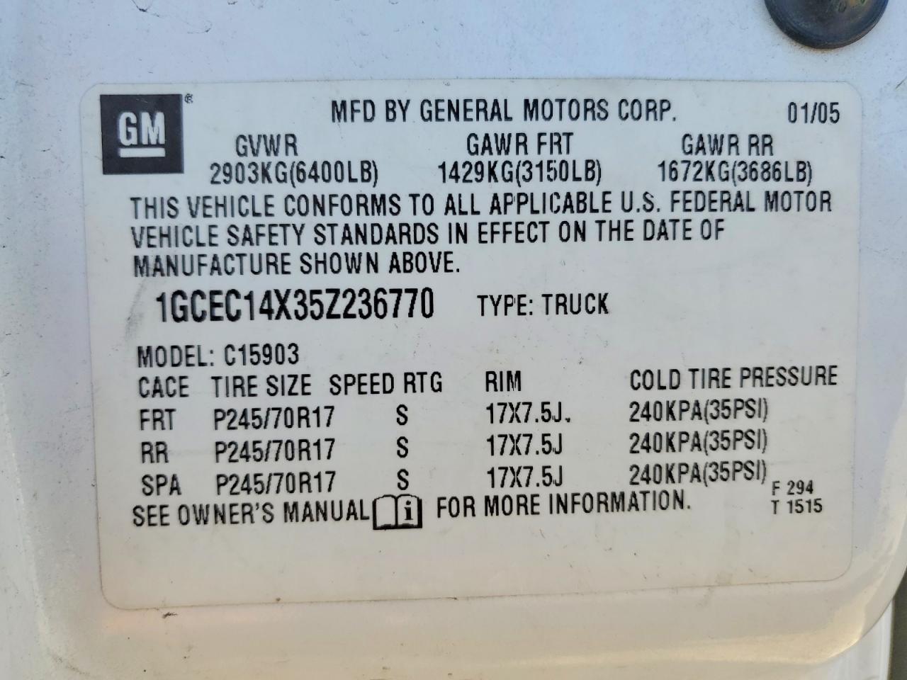 2005 Chevrolet Silverado C1500