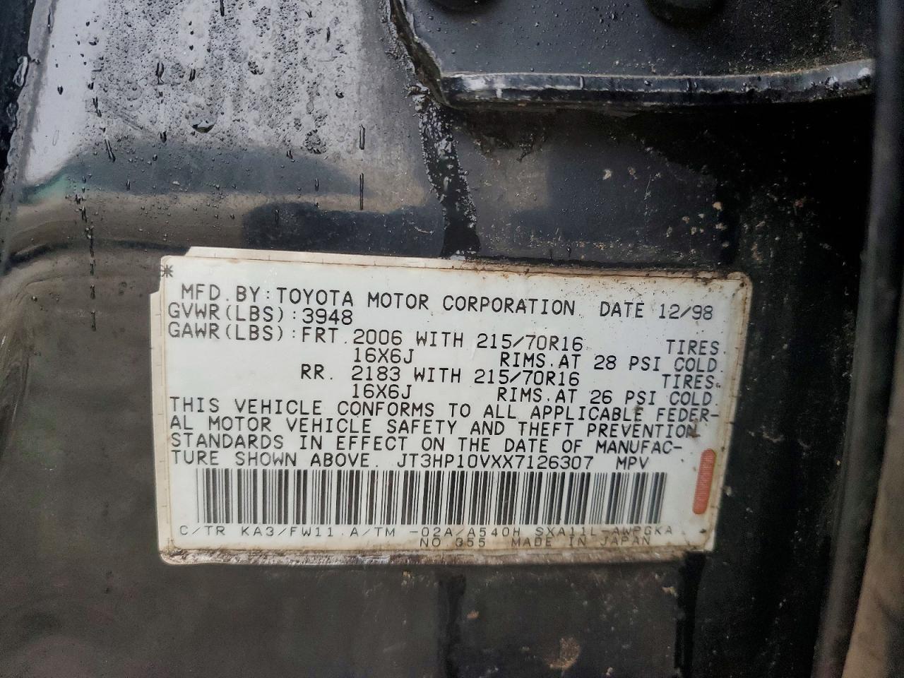 1999 Toyota Rav4 Base