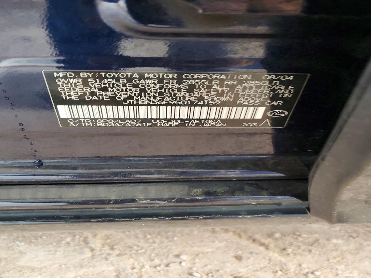 2005 Lexus Ls 430 Base