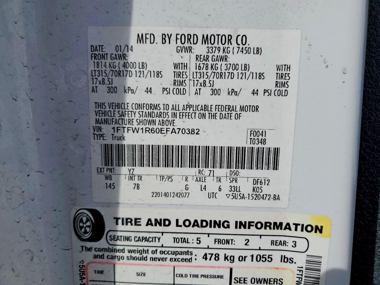 2014 Ford F150 SVT Raptor