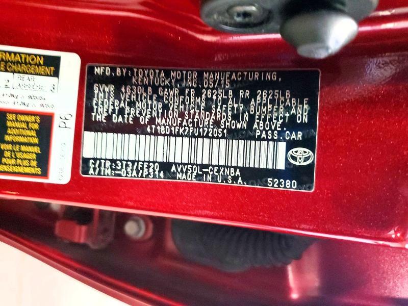 2015 Toyota Camry Hybrid le