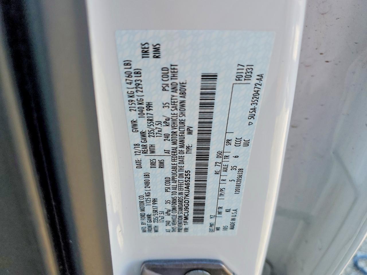 2019 Ford Escape se