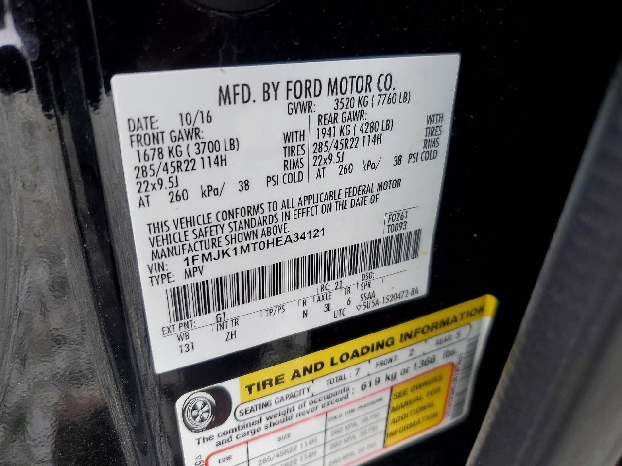 2017 Ford Expedition el Platinum