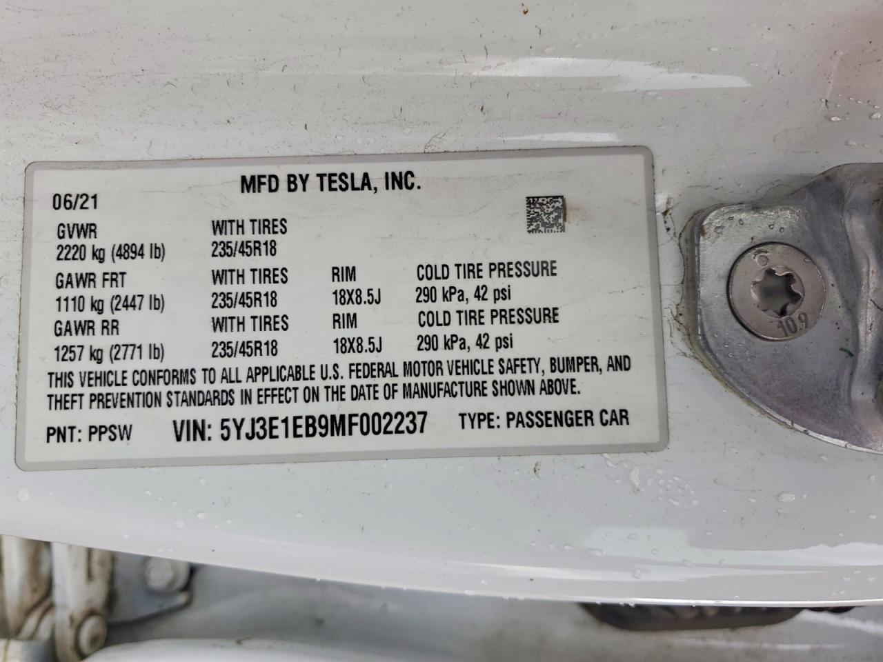 2021 Tesla Model 3