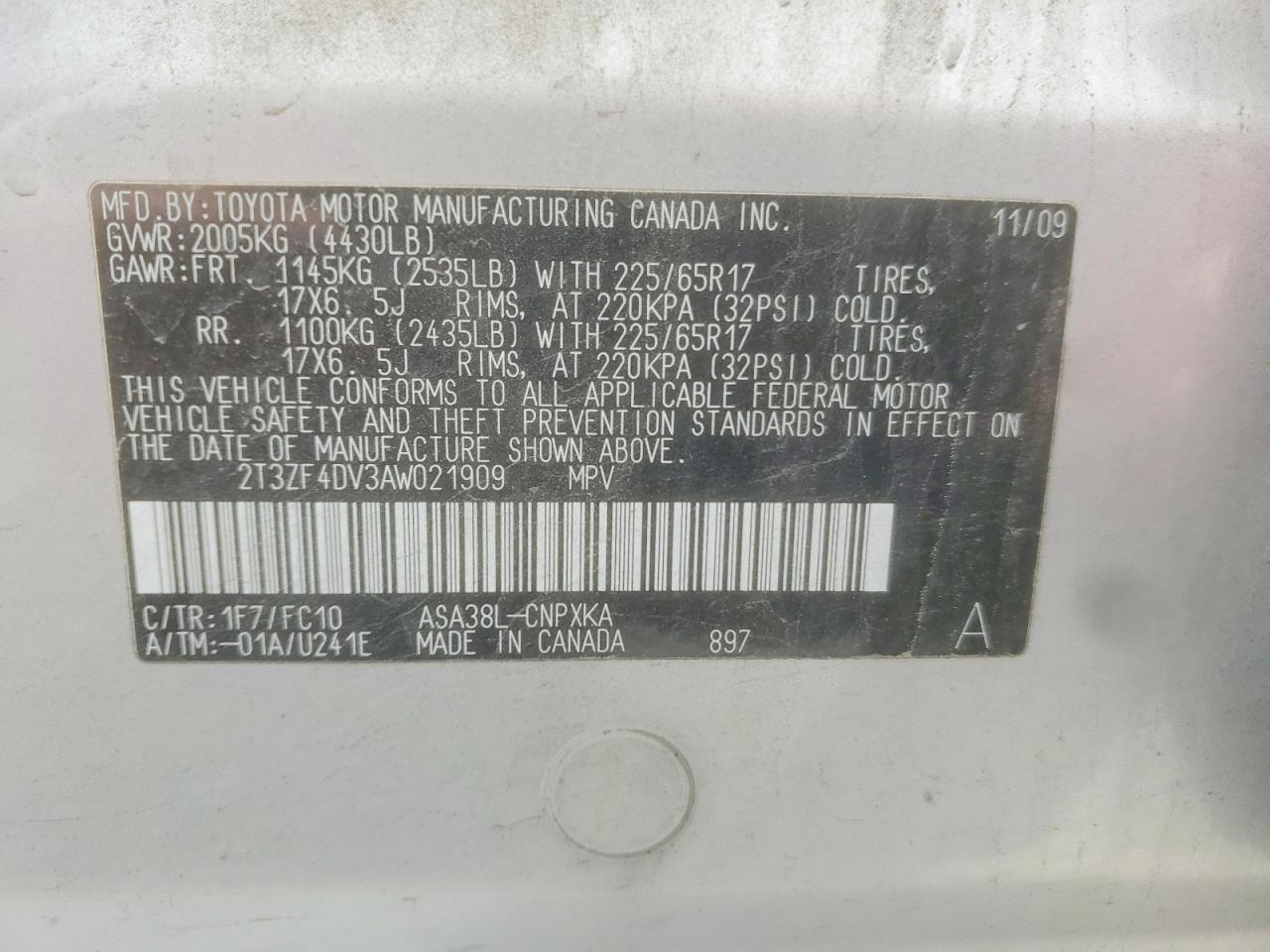 2010 Toyota Rav4 Base