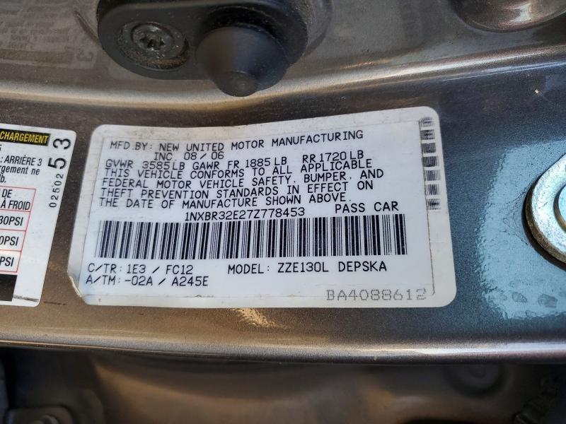 2007 Toyota Corolla s