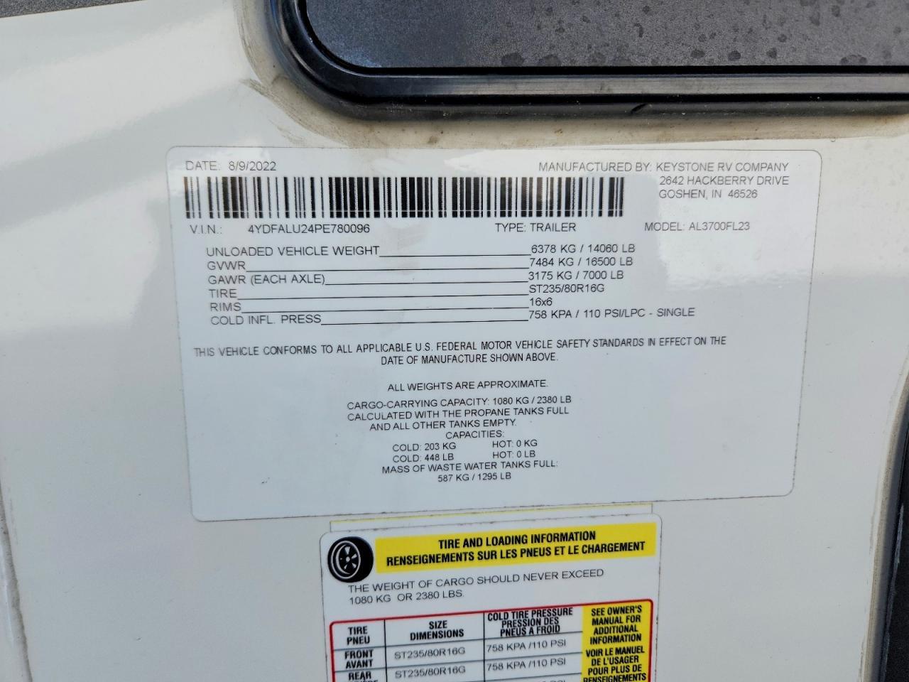 2023 Keystone Alpine Camper