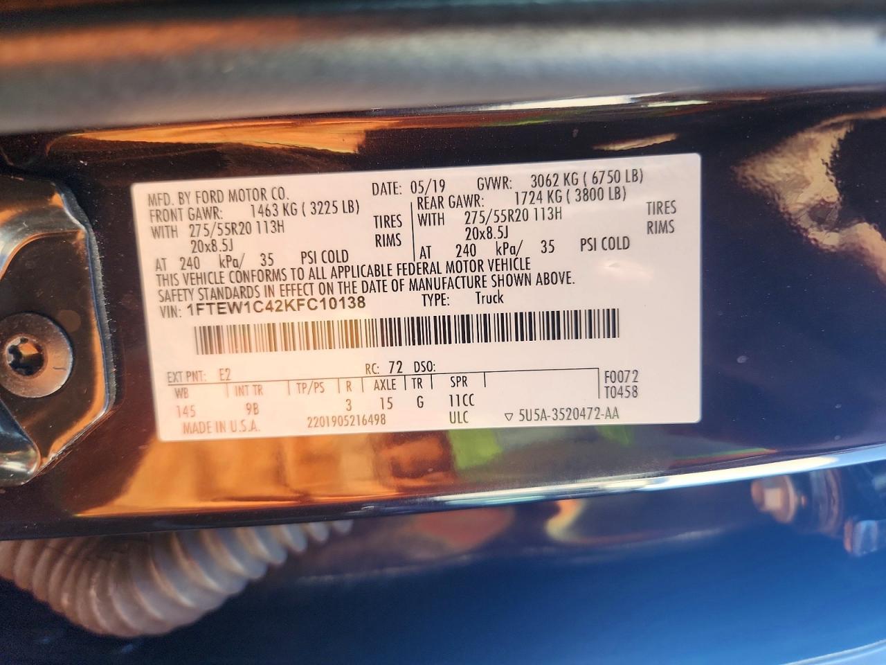 2019 Ford F150 Supercrew