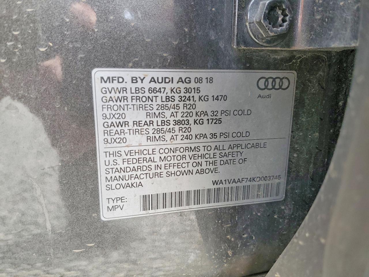 2019 Audi Q7 Prestige