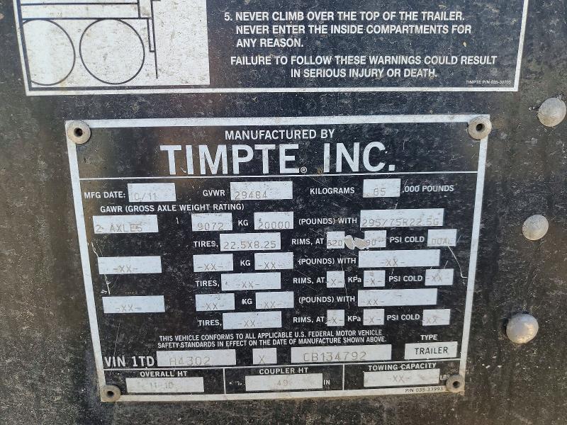 2012 Timpte Grain Trailer