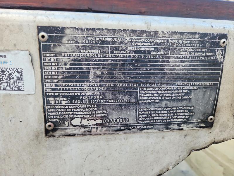 2013 Transcraft Flatbed Trailer