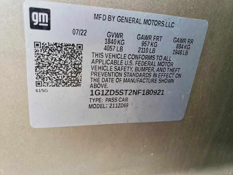 2022 Chevrolet Malibu lt