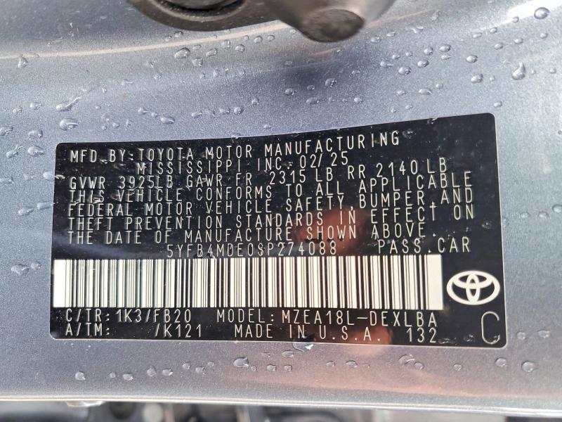 2025 Toyota Corolla le