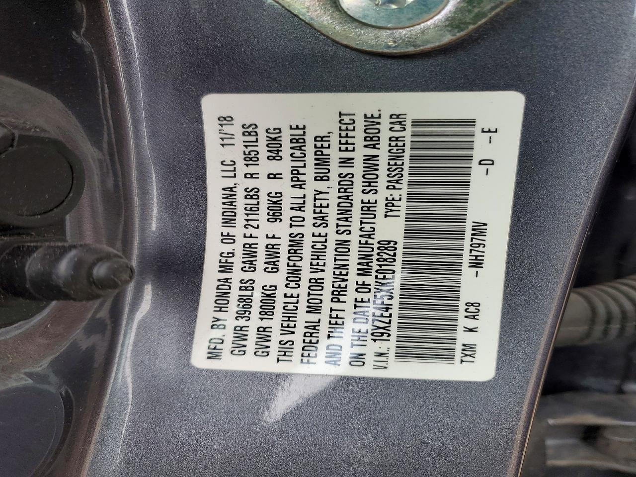 2019 Honda Insight ex