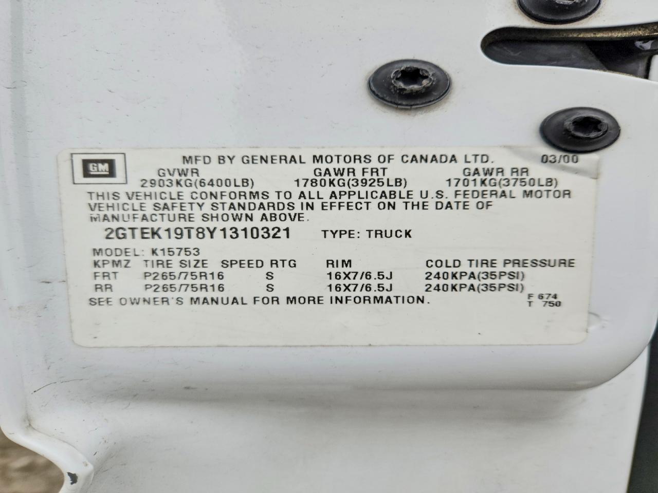 2000 GMC New Sierra K1500