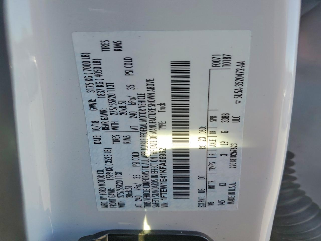 2019 Ford F150 Supercrew