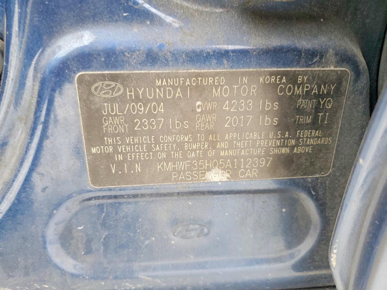 2005 Hyundai Sonata gls