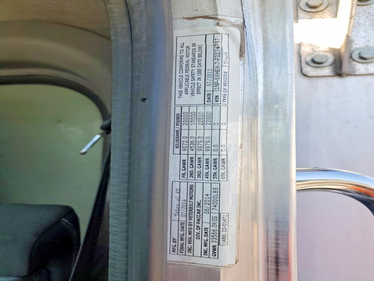 2015 Peterbilt 365 Dump Truck