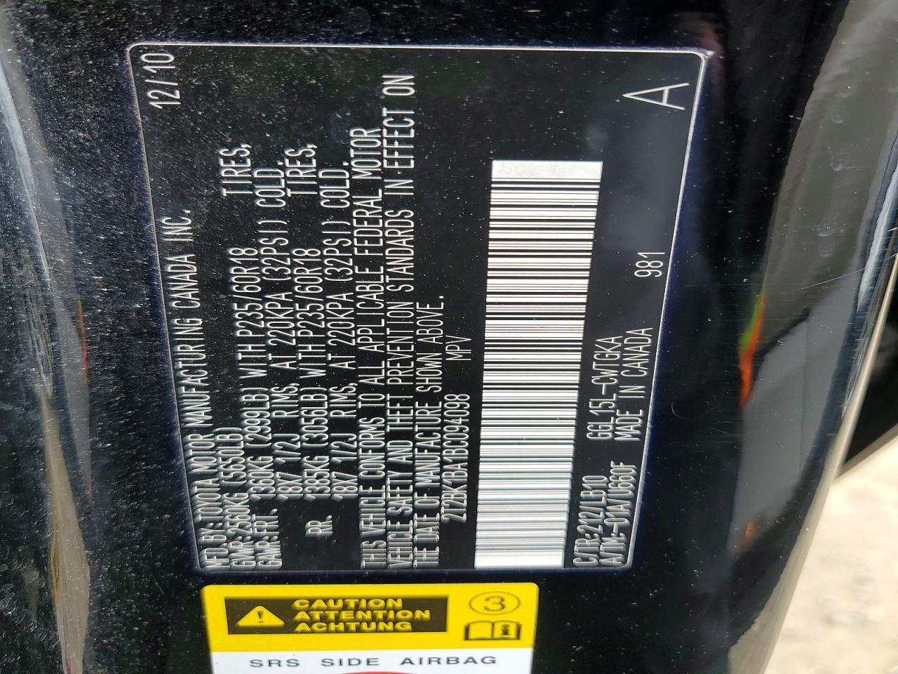 2011 Lexus Rx 350 Base