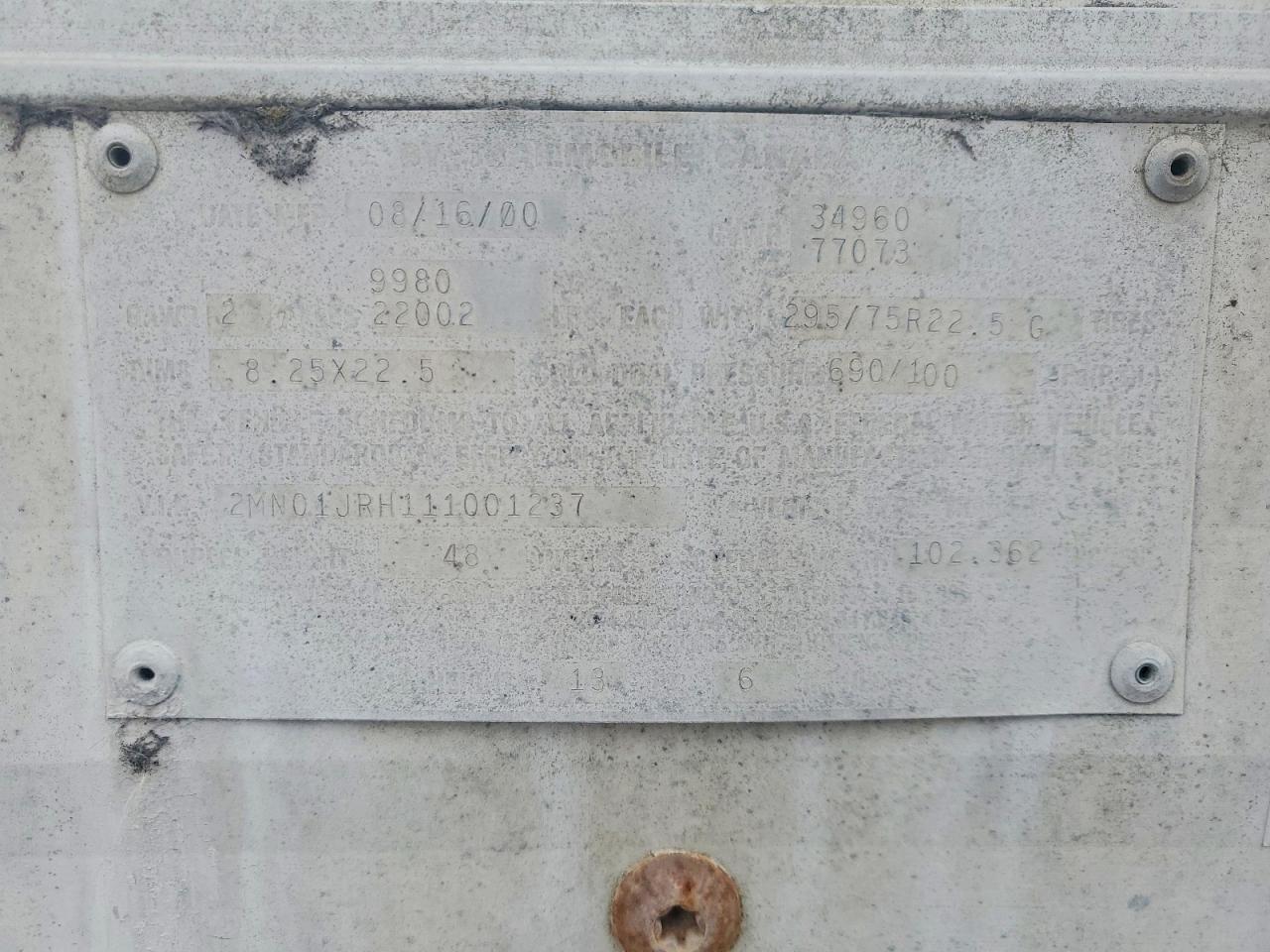 2001 Trailers 2001 DRY Van Trailer