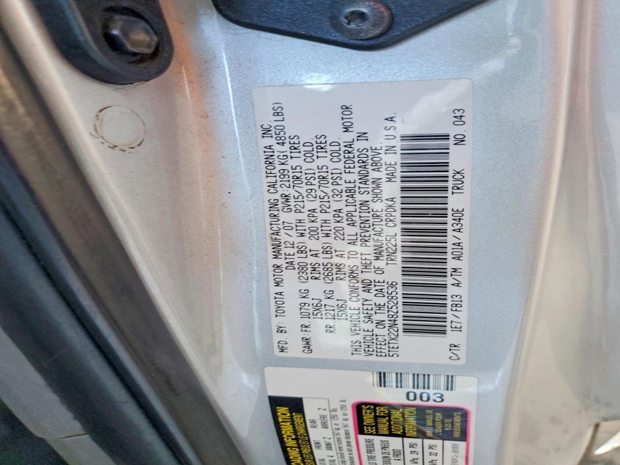 2008 Toyota Tacoma Base