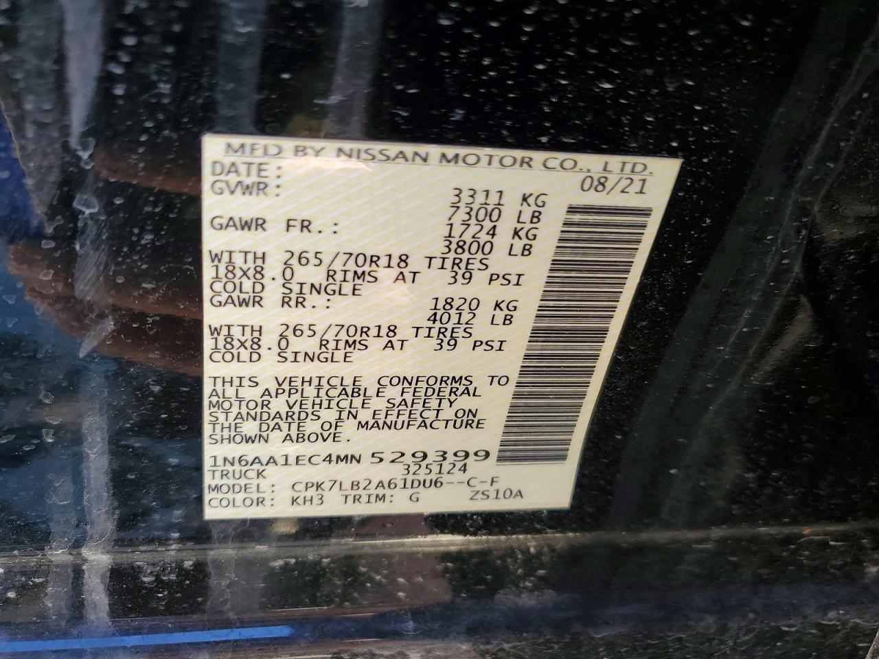 2021 Nissan Titan SV