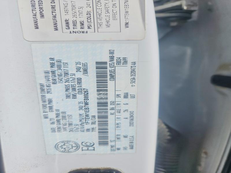 2021 Ford F150 Supercrew