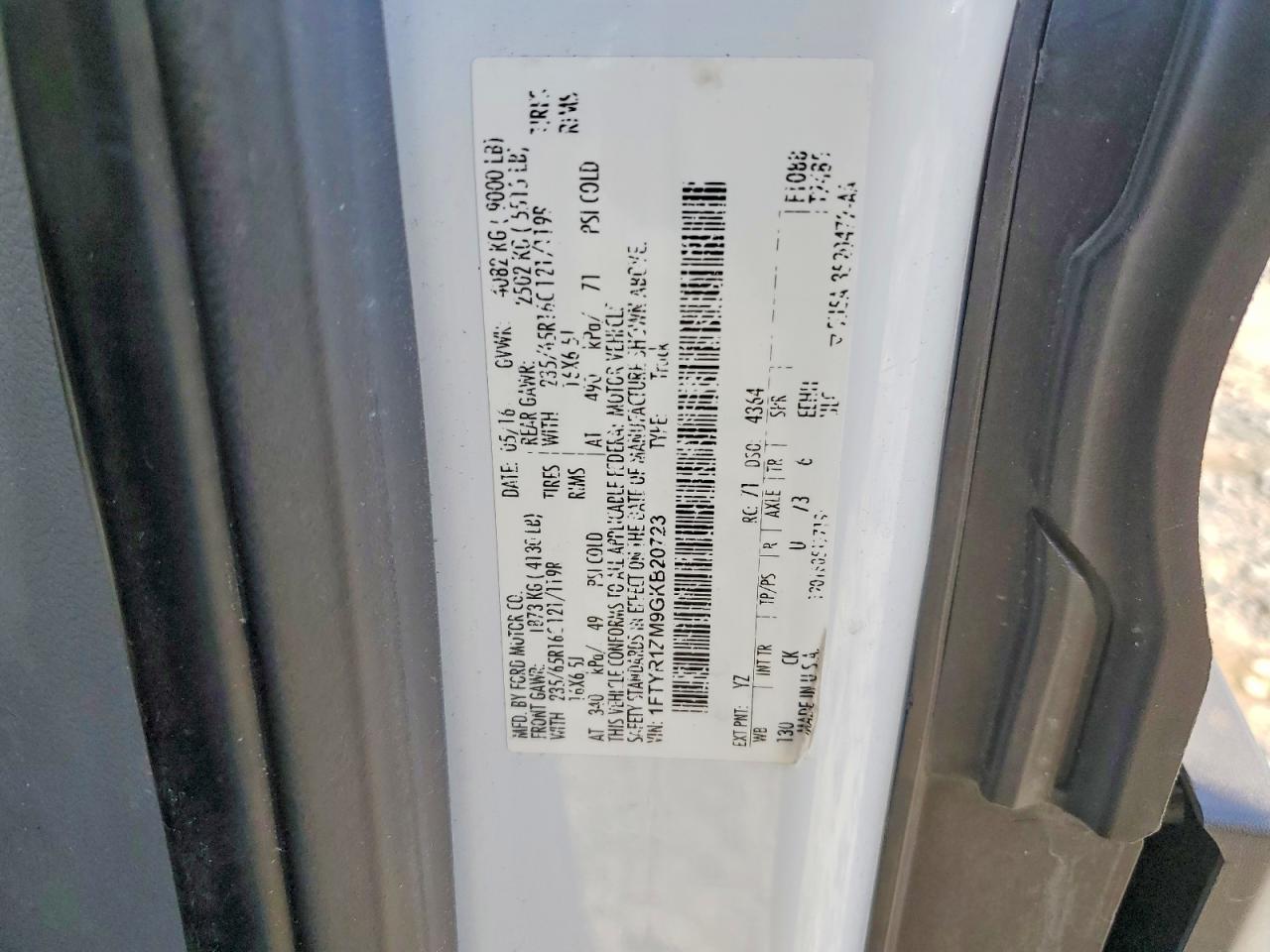 2016 Ford Transit 250 Utility / Service van