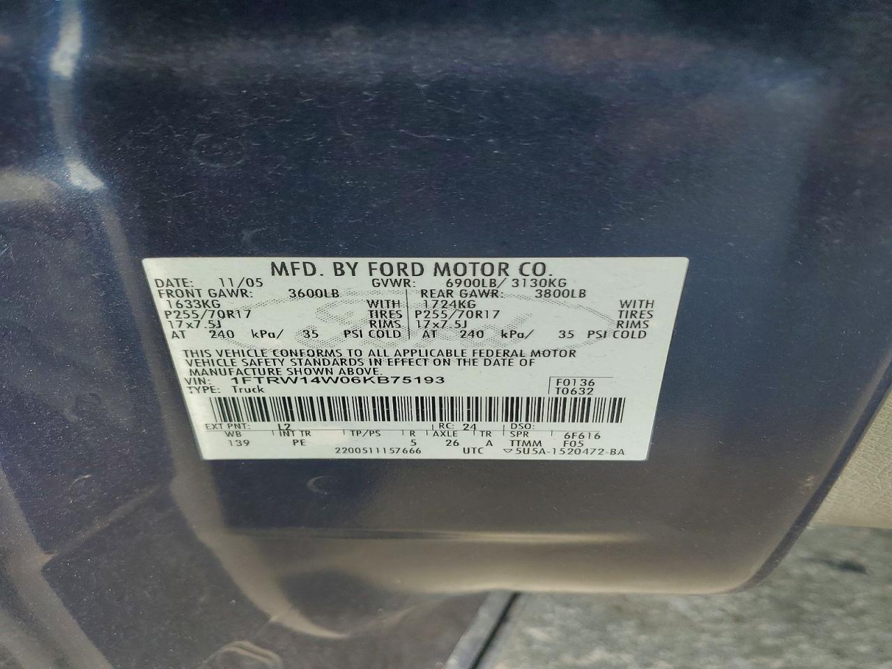 2006 Ford F150 Supercrew