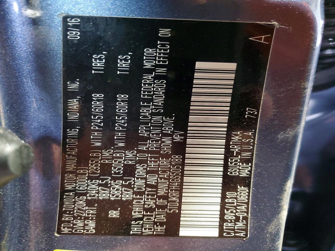 2016 Toyota Highlander xle