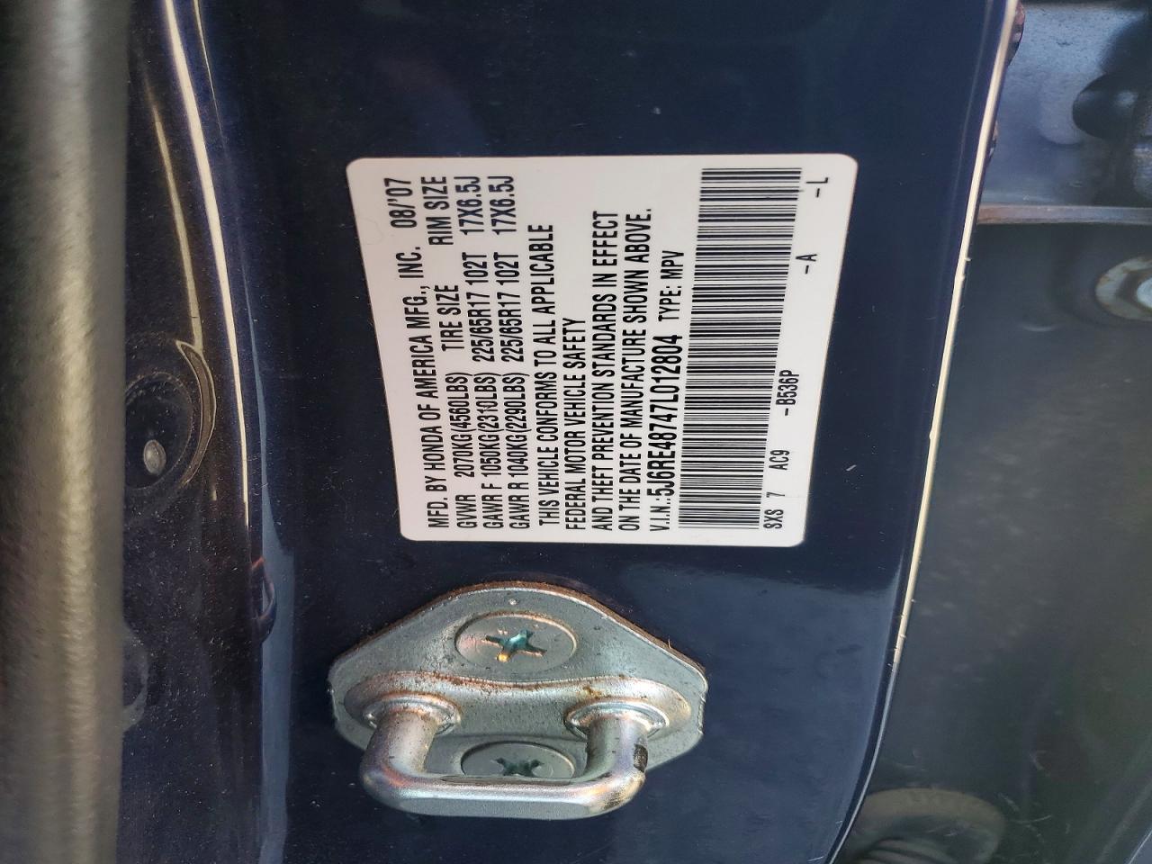 2007 Honda Cr-v exl