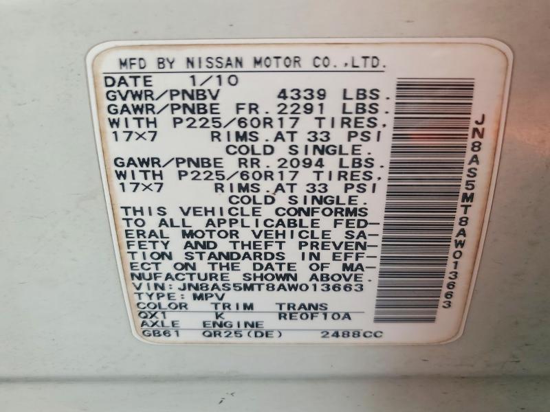 2010 Nissan Rogue sl