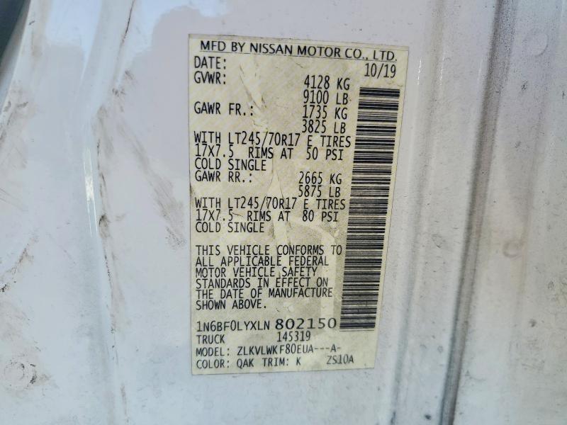 2020 Nissan NV 2500 Refrigerated Delivery Van