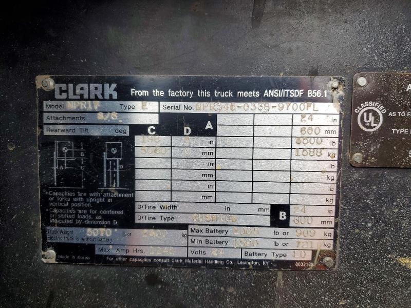 2022 Clark NPR 17 Order Picker