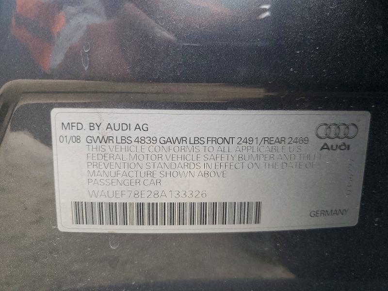 2008 Audi A4 S-line 2.0t Quattro Turbo