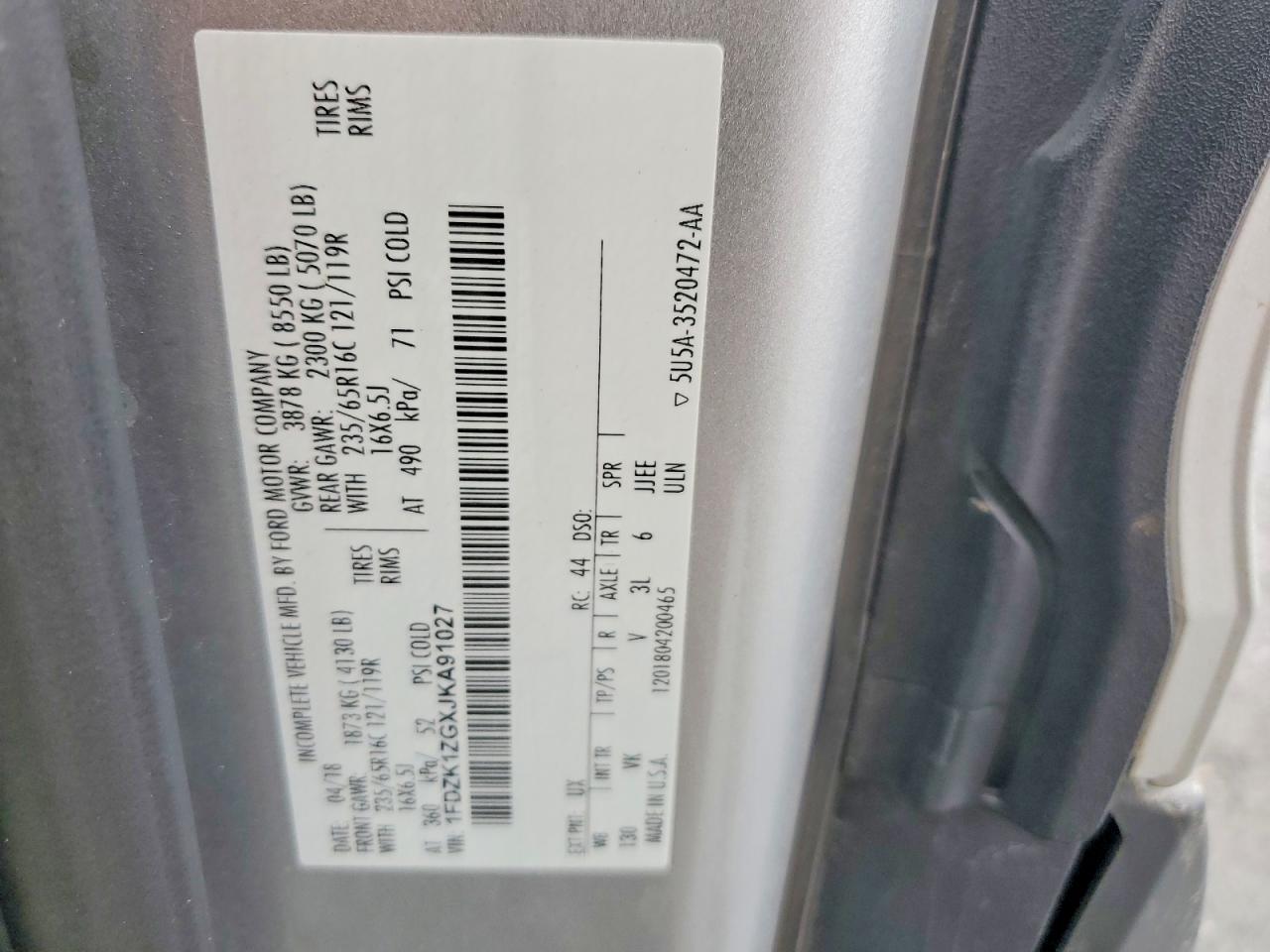 2018 Ford Transit T-150