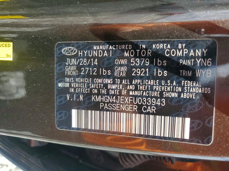 2015 Hyundai Genesis 3.8l