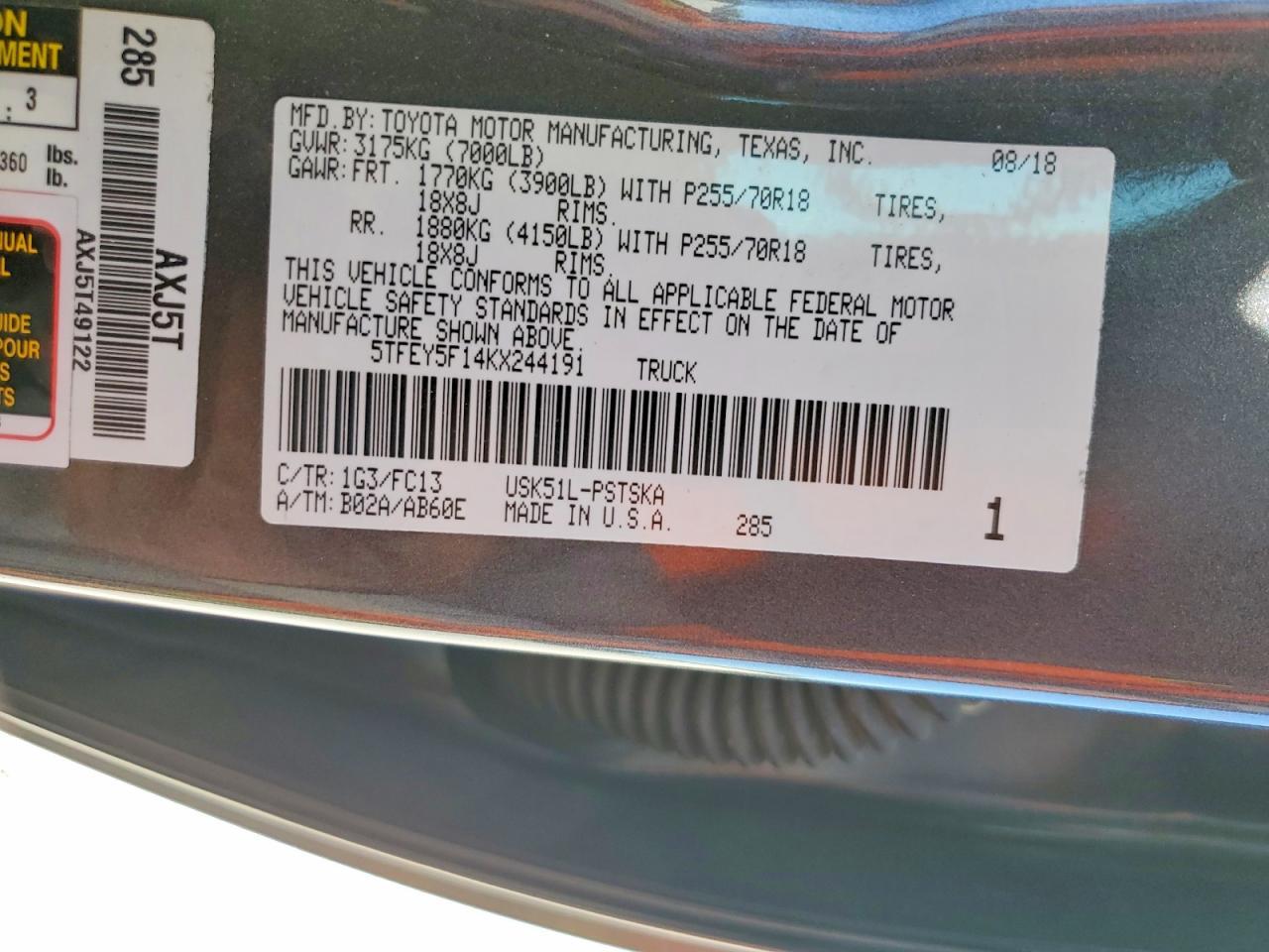 2019 Toyota Tundra SR5