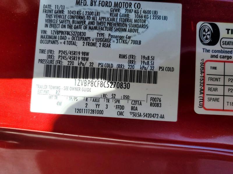 2012 Ford Mustang gt